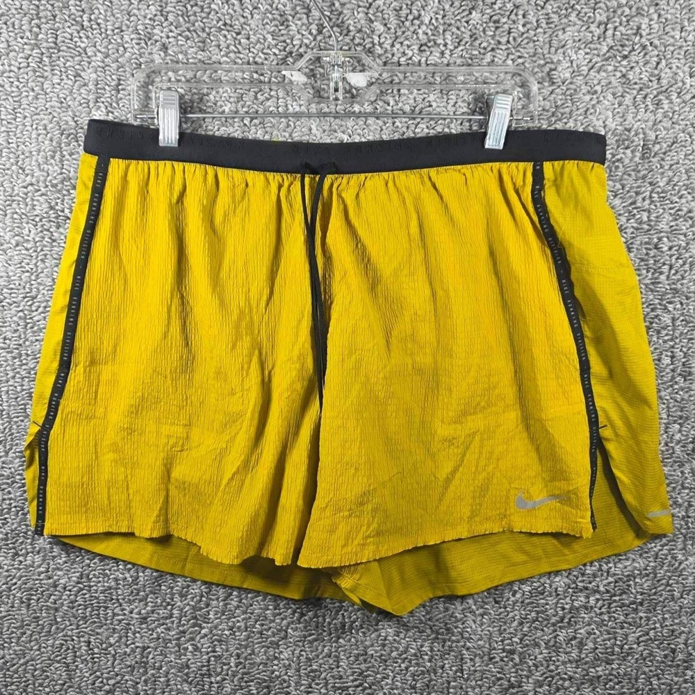 Nike Running Shorts Yellow Run‎ Division Athletic Unisex XXL